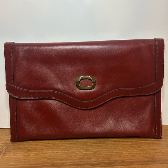 Etienne Aigner Handbags - Vintage Etienne Aigner Ox Blood Leather Clutch